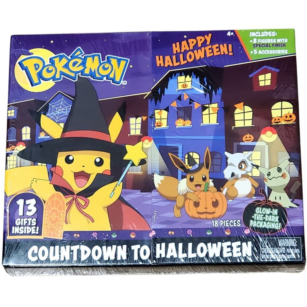 Pokemon Countdown To Halloween 13 Day Advent Calendar 8 Figures & 5 Accessories